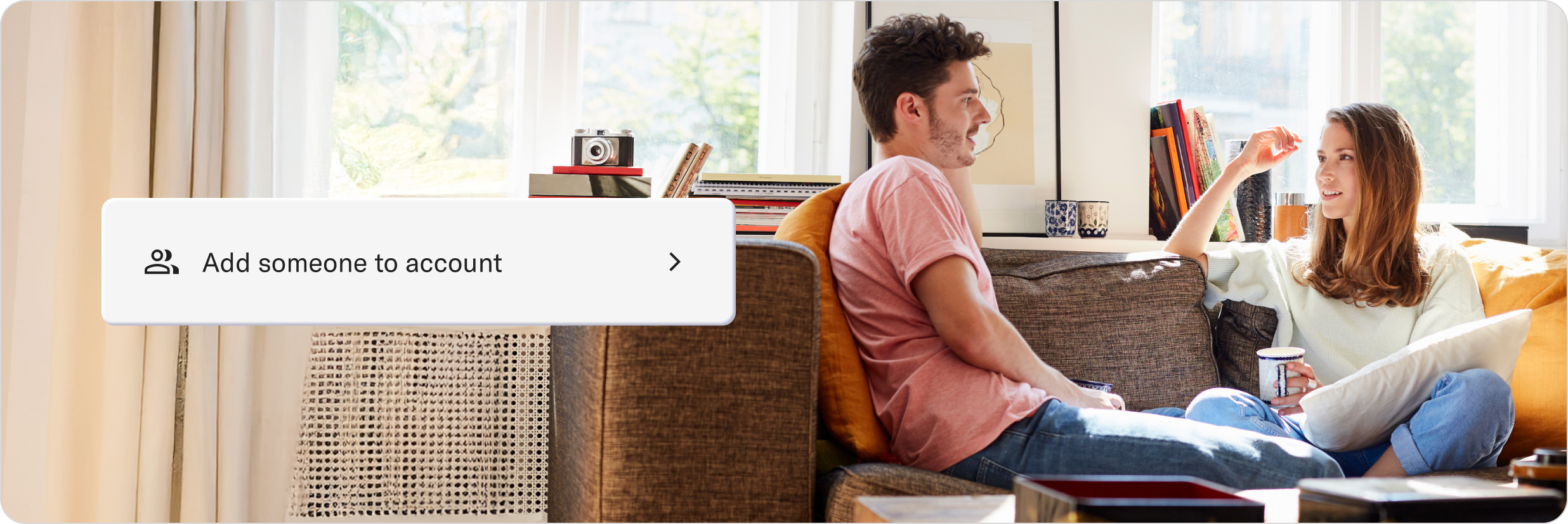 Betterment Checking "Add someone to account" screen for sharing a Checking account.